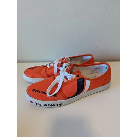 Denver Broncos Football NFL Official Licensed Bradford exchange sneakers shoes s - Picture 3 of 8